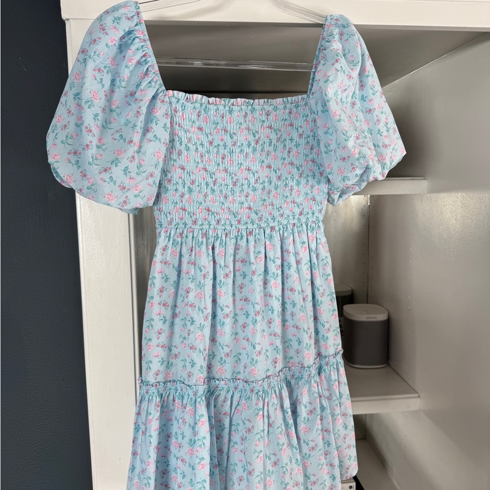 Altar'd State Blue and Pink Floral Top - Picture 3 of 4